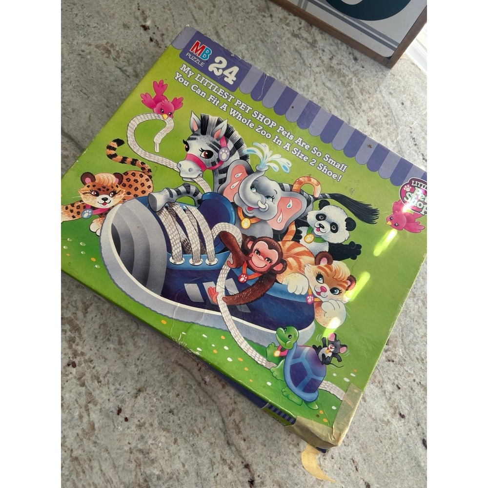 Vintage 1993 Milton Bradley Kenner Littlest Pet Shop 24 Piece Puzzle 12.5" X 15"